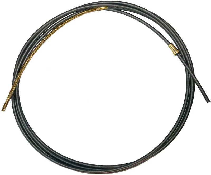 Teflonseele schwarz 0,8-1,2 x 4 m für MIG/MAG Schlauchpaket mit Messingspirale